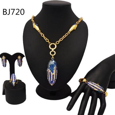 China 2019 Hot Selling Jewelry Set Women Gold Charm Design Plated High Quality BJ720 for sale