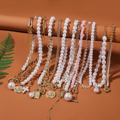 China GDJWRI Retro FASHIONABLE Natural Shaped Pearl Bead Pendant Necklace For Women for sale