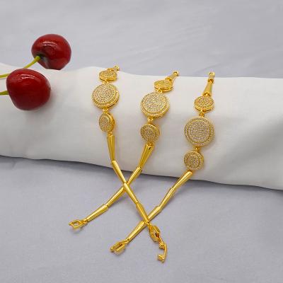 China Wholesale Trendy Fashion Design Gold Jewelry Set 24k Gold Bracelet S44 for sale