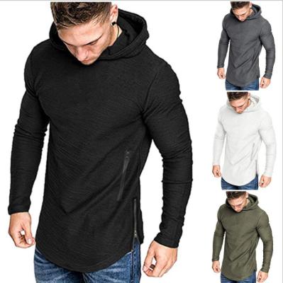 China Breathable Solid Sweatshirt With Zipper Pockets Set Custom Pullover Mens Blank Cotton Hoodies & Sweatshirts for sale