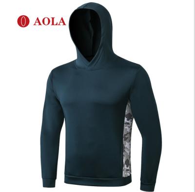 China AOLA Breathable Yoga Tops Seamless Gym Longsleeve Sport Men's Fitness Men's Long Sleeve Loose Compression Shirt for sale