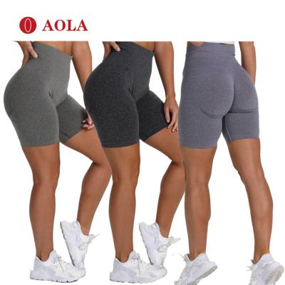 China The AOLA Breathable Fitness Workout Yoga Crac! crack! for Running Seamless Sublimation Gym Wear Women Sport Shorts for sale