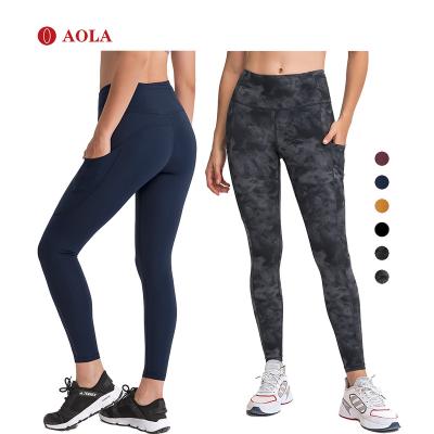 China AOLA Breathable Cheap Female Gym For Plus Size Teams High Waist Workout Yoga Exercise Leggings Women for sale