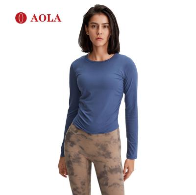 China AOLA Ladies Breathable Tops Sleeve Long Tank Women For Sporty Women Sport Women Active Workout Wear Top for sale