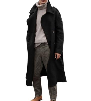 China Anti-wrinkle hot sale men's long trench coat wool coat tweed jacket for sale