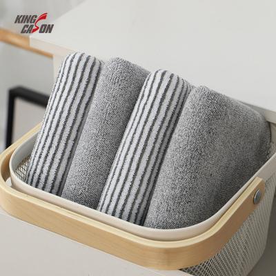 China Kingcason Logo Print Beauty Disposable 100% Bath Towels Luxury Custom QUICK DRY Cotton 70x140 for sale