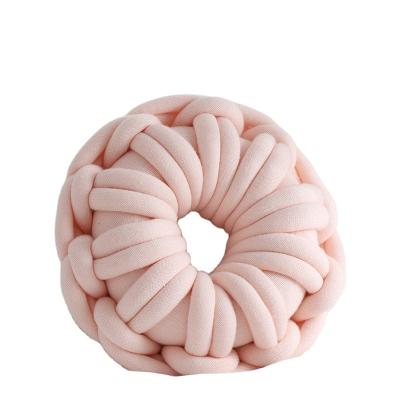 China Super Anti-static Chinese Soft Newcomers Manufacturer Kingcason Knot Pillow Donut Handwoven Soft Soft Cushion for sale