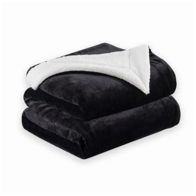 China Kingcason Anti-Static Wholesale Thick Flannel Sherpa Fleece Blanket For Living Room for sale