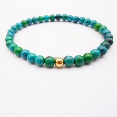 China Vintage Natural Semi-precious Stone Bead Blue Gemstone Bead Bracelet HPYL3377 for sale