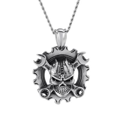 China 2020 Trendy Fashion Pendant Stainless Steel Lasted Skull Charm For Necklace, High Quality Color Mens Skull Necklace Charm Pendants for sale