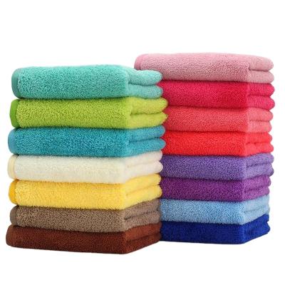 China Compressed 500 Gsm Soft Edgeless Car Cleaning Towel Microfiber Coral Fleece Velvet Drying Towel for sale