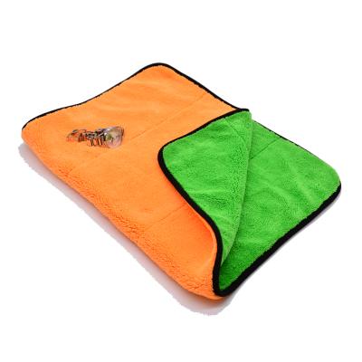 China Super Absorbent Microfiber Drying Car Wash Towel Coral Fleece 600gsm Cleaning Cloth for sale