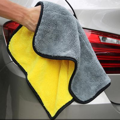 China Car Wash Super Absorbent Towel 1200gsm 600gsm Microfiber Coral Fleece Plush Towel for sale