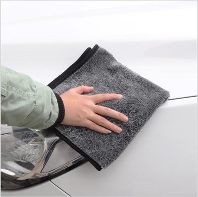 China Wholesale Compressed Microfiber Towel Car 1200 Gsm Car Cleaning Microfiber Towel Thick Twist Loop Towels for sale