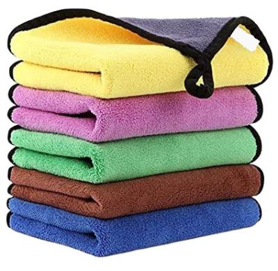 China Coral Glass Microfiber Cleaning Towel Hanging Absorbent Towel Safe For Kitchen Kids for sale