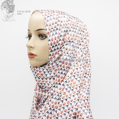 China New Fashion Muslim Scarf For Women Luxury Muslim Hijab Summer Knitted Print Satin Hijabs All Kinds Of Design for sale