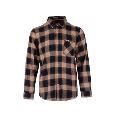 China Yarn Dyed Winter Woven Anti-pilling Autumn Wear Plaid Flannel Shirt Cotton Flannel Shirt Men for sale