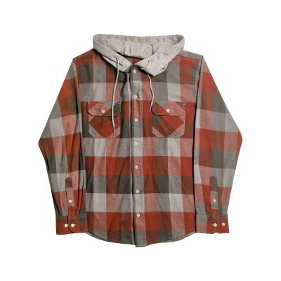 China Custom Anti-pilling Long Sleeve Streetwear With Printing Wholesale Mens Flannel Shirt for sale