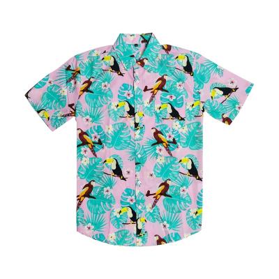 China Vintage Polyester Men's Anti-Pilling Hawaii Button Up Unisex Beach All Over Print Hawaii Shirt for sale