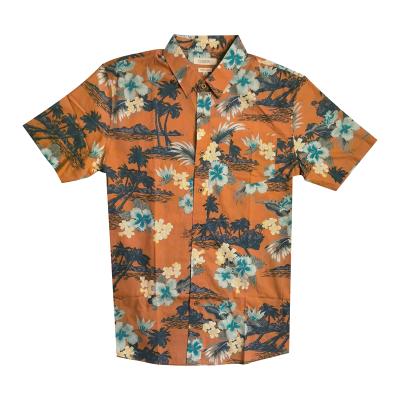 China 2021 New Fashionable Summer Anti-pilling Button Up Beach Shirt Men's Hawaiian Coconut Shirt for sale