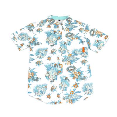 China Wholesale OEM Anti-pilling Floral Beach Shirts Button Up Short Sleeve Hawaiian Shirt for sale