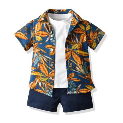 China Anti-pilling Kids Size Floral Hawaiian Shirt Button Up Collar Type Kids Accept Private Label Kids Floral Shirt for sale