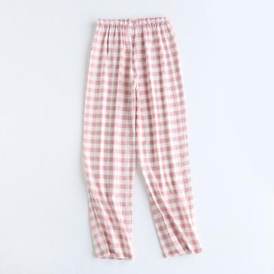 China Custom Made QUICK DRY Ladies Cotton Pajamas Pants Cotton Flannel Stewart Plaid Pajama Pants for sale