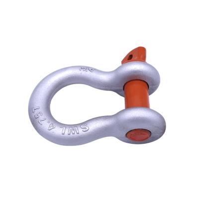 China US Type G-209 Galv Rated Eco-Friendly Drop Load Forged Colored Steel Omega Bow Hoisting Anchor Shackles With Screw Collar Pin for sale