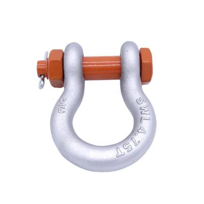 China High Quality Drop Forged Galvanized Steel 1/2 WILL 2t Shackle for sale