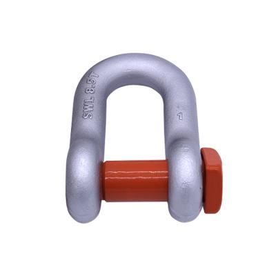 China High Quality USA Type D Chain Hook Hot Dipped Galvanized Trawl Fishing Shackle With Square Head Screw Pin for sale