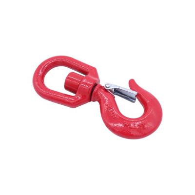 China Durable Heavy Duty Safety Sling Forged Swivel Lifting Hook With Latch for sale