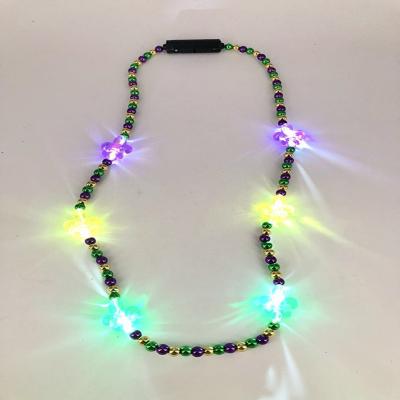 China Hot Promotional LED Party Necklace LED Flashing Bead Necklace MG20120319 Mardi Gras Bead Necklace Flashing for sale