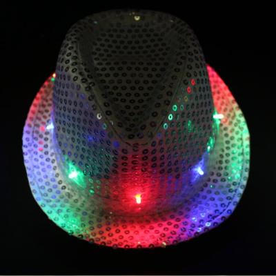 China Daily Wear and Party Use Wholesale Party Lighting Toys Fashion Led Jazz Hat Led Hats for sale