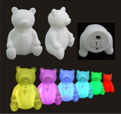 China Party Decoration Novelty Teddy Bear Led Flashing Mood Rechargeable Light for sale