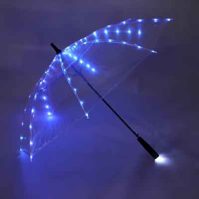 China Modern Paraguas luz led lights promotional umbrella led umbrella for rain mood light up umbrella for sale