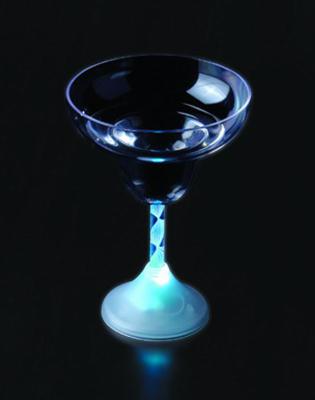 China New Modern Unique Design LED Martini Glass 60Ml Flashing Glass With Light for sale