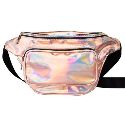 China Water Proof Factory Price Holographic Glossy Fashion Bum Fanny Pack Waist Bag for sale