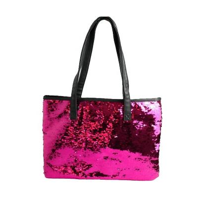 China Fashion Factory Customized Mermaid Sequin Tote Bag Shiny Reversible Flip Shoulder Shopping Bag for sale