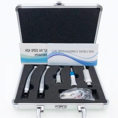 China Dental Kits 2 and 1 pcs metal handpiece high speed air turbine handpiece set low speed external handpiece 2hole 4hole for dental unit for sale