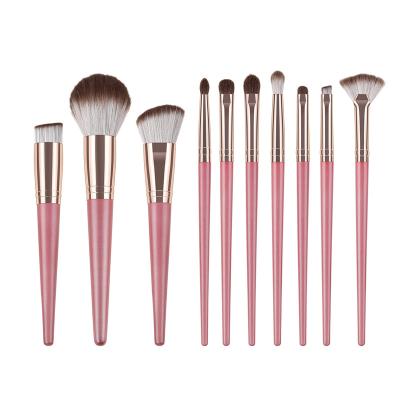 China Angular Blush Professional Fashion Purple Makeup Powder Brush Luxury Design With Private Label for sale