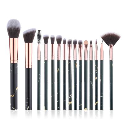 China Angular Blush Logo Manufacturer Marble Makeup Brush Free Custom Set For Women Brushes for sale