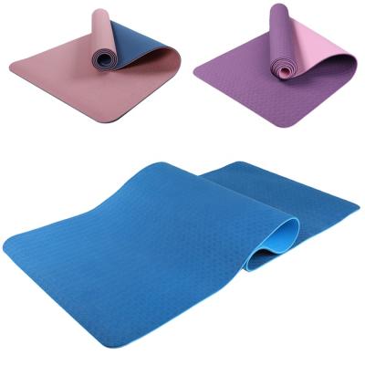 China Anti Slip Yogamat Double Color Customized High Quality Eco Tape Yoga Mat for sale