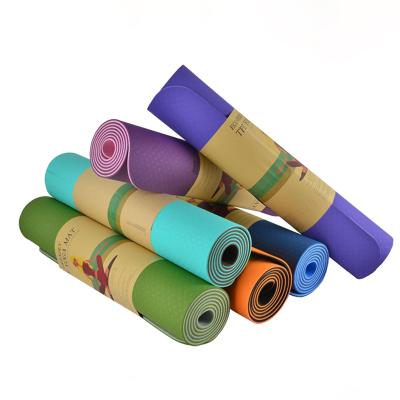 China Anti Slip Band Yoga Mat Anti Slip High Quality Eco Mat Exercise Fitness Rubber Foam Yoga Mat for sale