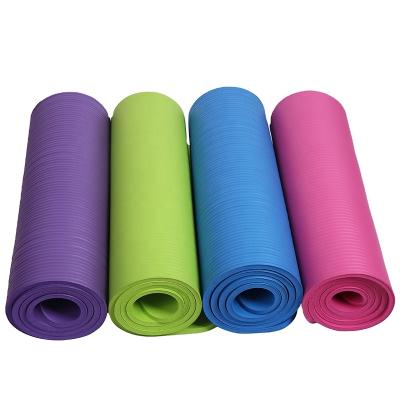 China Factory Price NBR Pilates Yoga Mat Thickness Non-Slip Eco-Friendly Hot Selling Manufacturer For Gym Fitness for sale