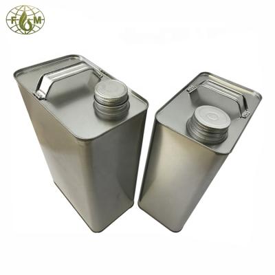 China Lubricating Oil Packing 1 Gallon Rectangular Tin Cans With Screw Top And Metal Handle For Lubricating Oil for sale