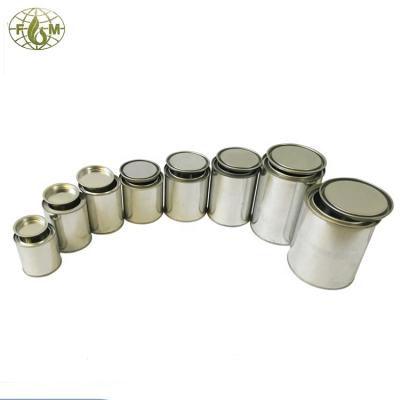 China Paint Glue Candle Packing Wholesale Small Round Empty Paint Tin Can Container With Press Lid For Glue Candle Jar Packaging for sale