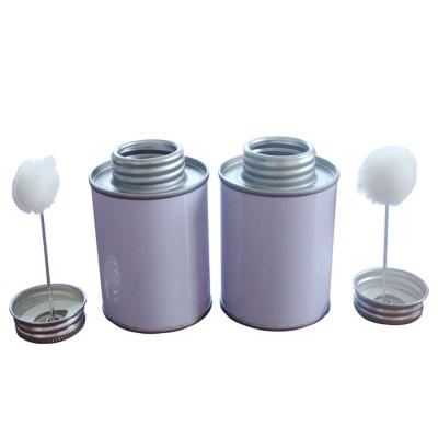 China Other 4oz 118ml -125ml PVC adhesive tin can with screw cap brush with cap 1/32 gallon small container for sale