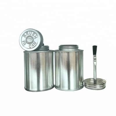 China High quality 8oz screw cap tin can small PVC glue tin box 237ml tin cans for canning with metal lid for sale