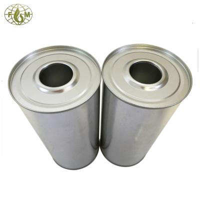 China Packing Oil Or Other Round Tin Can / 1L Printed 1 Liter Solvent Metal Tin Can For Lubricant / Car Oil for sale