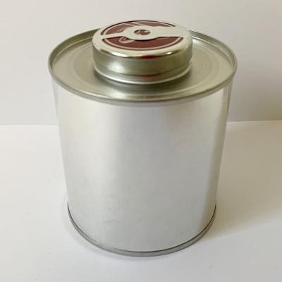 China 400ml small metal chemical canisters round metal adhesive box with lids for sale